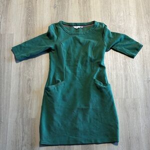 Boden Emerald Green Long Sleeve Dress